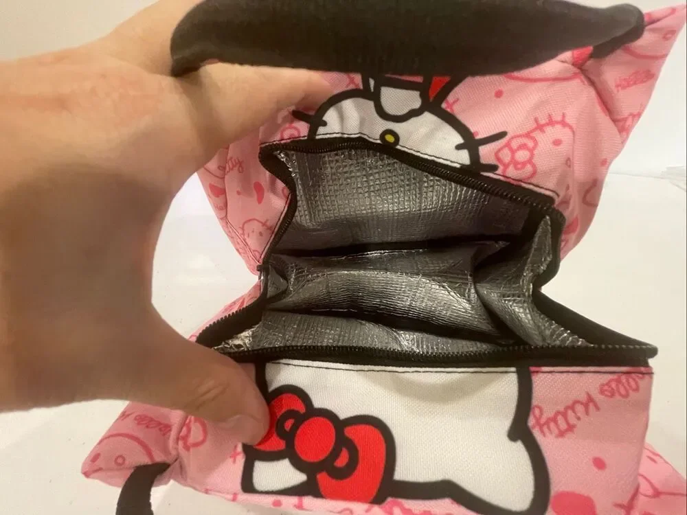 Hello Kitty Insulated lunch bag with 5 plastic snack containers NWT